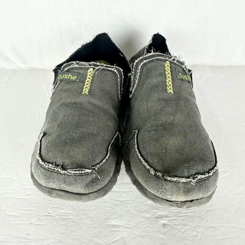Cushe Men's Slipper Shoe Size 11 Black Canvas Slip On Lightweight